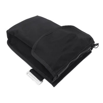1 БР. Техническа чанта за съхранение гмуркане, черен метал + плат, прикрепени към крака, Регулируема спортна екипировка за гмуркане BCD Swater