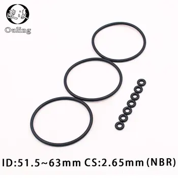 10 бр./лот Гуменият пръстен NBR О-Пръстен с Дебелина 2,65 мм ID51.5/53/54.5/56/58/60/61.5/63 мм Нитриловое О-пръстен О-пръстен