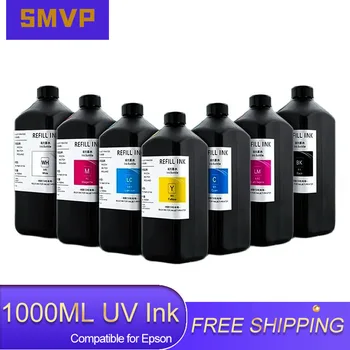 1000 МЛ Мастила за UV-Втвърдяване За Epson XP600 TX800 L800 L805 L1800 R290 R300 1390 1400 1410 1430 DX5 DX7 DX10 UV Принтер