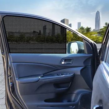 2 елемента Черен PVC Козирка с Малки Дупки Автомобили Завеса Слънцезащитно Прозорец Солнцезащитная Покриване на Автомобилни Интериорни Аксесоари