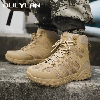 2024 Тактически обувки Мъжки Военни туристически Катерене обувки за пустинята Спортни бойни ботильоны Армейските мъжки спасителни маратонки