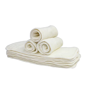 5шт Ananbaby за Многократна употреба тъканни втулки за пелени от чист бамбук за бебето, най-тъканни втулки за памперси от органични тъкани