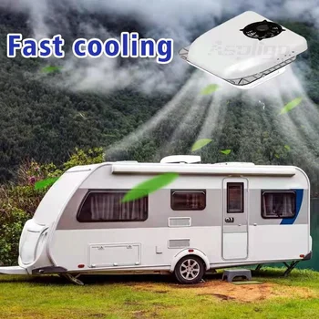 Aspligo 15 см Ултра-Авто Енергоспестяващ климатик на покрива на 12 В Тавана климатик на колела 24 за автофургона на колела