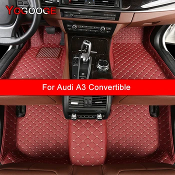 Автомобилни Постелки YOGOOGE по поръчка за Audi A3, Автоаксесоари с мек покрив, Килим за краката