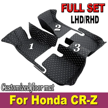 Автомобилни Стелки За Honda CR-Z CRZ ZF1 ZF2 2010 ~ 2016 Мат Авто Подложки За Краката Луксозен Кожен Килим Детайли на Интериора Автомобилни Аксесоари