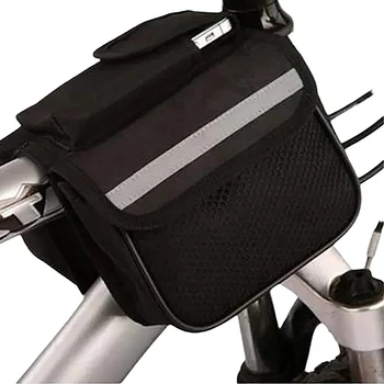 Велосипедна Непромокаемая чанта-тръба на предната рамка, Велосипедна чанта във формата на двойна Седла, Аксесоари за планински велосипед, Мотор чанта с голям капацитет
