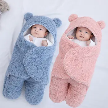 Детски спален чувал, пижами, детски дрехи за новородени, мека зима утепленная руното подплата от чист памук, детско одеяло пижамное