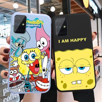 Забавен Калъф за телефон spongebob squarepants Samsung Galaxy A51 A71 A 71 51 5G Мек Силиконов TPU Сладък Патрик Стар Делото