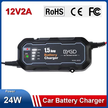 Зарядно за кола 100V-240V 1.5-литиево-кисели Батерии 12V2A Интелигентно Зарядно Устройство за Батерии 18650 EU US Plug Plug
