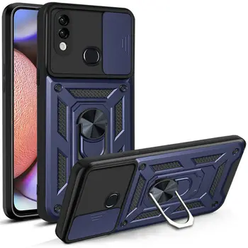 Защитен калъф за вашия телефон Slide Camera Armor за Samsung Galaxy A72 A71 A82 A73 2020, държач с магнитен пръстен 5G, устойчив на удари калъф