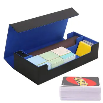 Кутия за съхранение на карти, Кутии за съхранение на спортни карти с магнитна закопчалка Титуляр за игри на карти Разделители на спортни картички стандартен размер