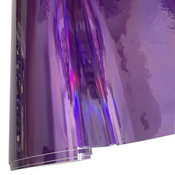 Лазерна Холограма Блестящо Хромово Лилаво филмът Винил, Без въздушни мехурчета Залепваща Стикер Стикер Филм Лист направи си САМ