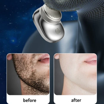 Мини-самобръсначка, мъжки преносима електрическа самобръсначка, моющийся машинка за оформяне на брада, USB-акумулаторна мъжки бръснач за бръснене на лицето и цялото тяло