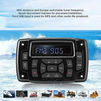 Морската Bluetooth Приемник, MP3 Плеър, 12V FM AM Приемник, Стереоприемник За Морски Лодки Marine Стерео уредба,