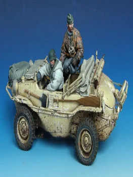 Неокрашенный 1/35 комплект от екипажа wimmwagen не фигурка на войник, историческа фигура, комплект смола