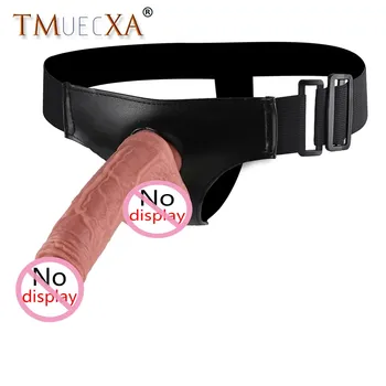 Носене каишка за дилдо пенис колан разширение ръкав страпон вибратор реалистичен член на секс играчки за жени, гей секс-магазин