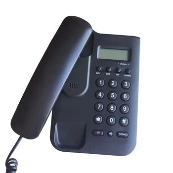 Обикновен стационарен телефон с функция за изключване на звука / повторно набиране / хендсфри за бизнес 594A