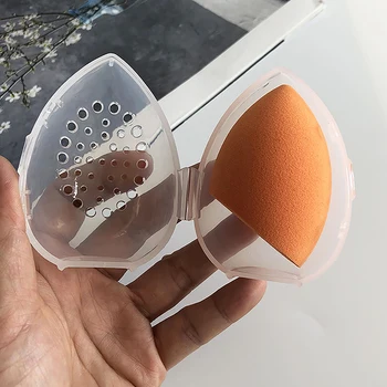 Поставка за козметични слоек, кутия за гъби за грим, кутия с формата на яйце, Пластмасова Преносима Дишаща Празни рецепция-органайзер за съхранение
