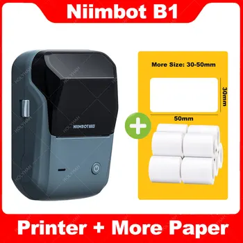 Принтер за етикети Niimbot B1, преносим, джобен принтер за етикети, Bluetooth термопринтер, самозалепващи labeller машина