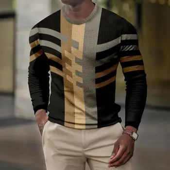 Пуловер-hoody, което предотвратява деформацията, модерен, Гъвкав есенен пуловер с 3D-принтом, запазва топлината