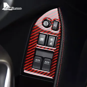 Стикер за Subaru BRZ и Toyota GT86 2012-2020 Бутон за включване прозореца на колата Рамка на Кутията LHD RHD Аксесоари за интериорен дизайн от въглеродни влакна