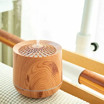 Ултразвуков Овлажнител на въздух без филтър 300 мл Ароматерапевтични Дифузор етерично масло Home Mute Wood Aromatic Diffuser Овлажнител на въздуха