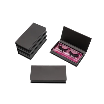 Черната правоъгълна кутия за съхранение на миглите, без лого, 20/50/100 бр. на Едро, фалшиви мигли, за грим, можете да настроите калъф за нокти