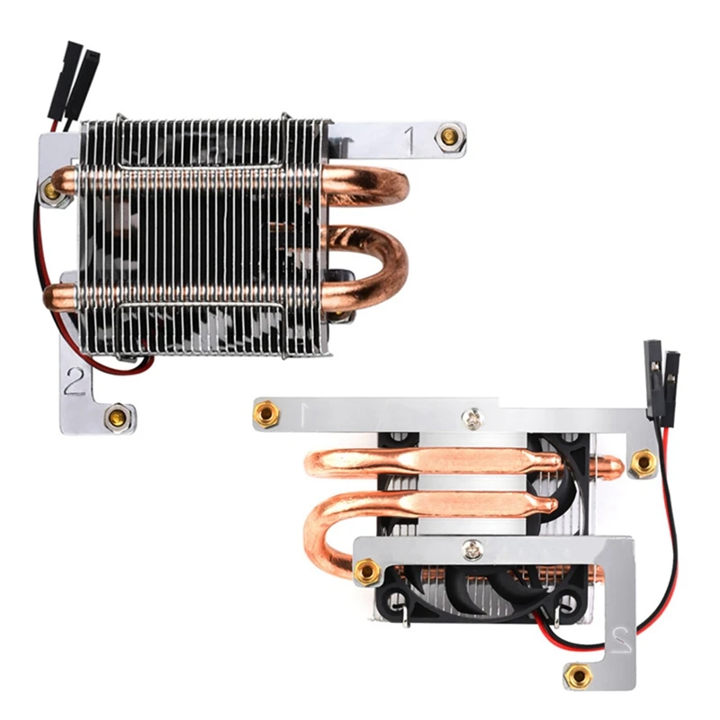 Вентилатор за охлаждане на кулата на процесора Алуминиев U-образна форма на вентилатора за охлаждане на кулата на процесора Медна тръба на Вентилатора за охлаждане на кулата на процесора за Visionfive2