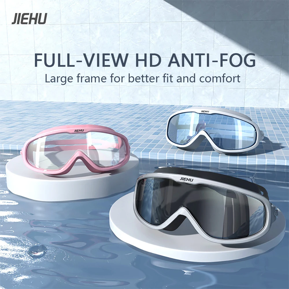1/3/5ШТ Професионални очила за плуване, Мъже, Жени, Възрастни Тапи за уши Фарове за Очила за плуване в голяма рамка UV400 за гмуркане