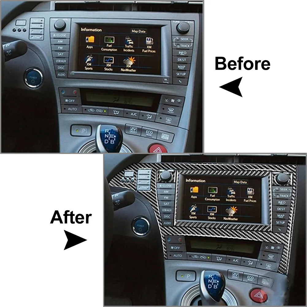 Аксесоари за облицовки на централната конзола на автомобила, Радионавигационный дисплей, само за Toyota Prius 2012-2015 LHD