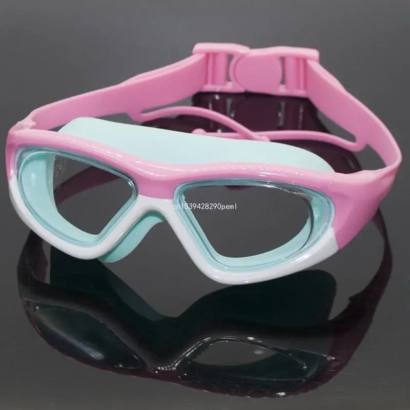 Детски очила за плуване с защита срещу замъгляване и виолетови, очила за басейн с ясен преглед, не се случва