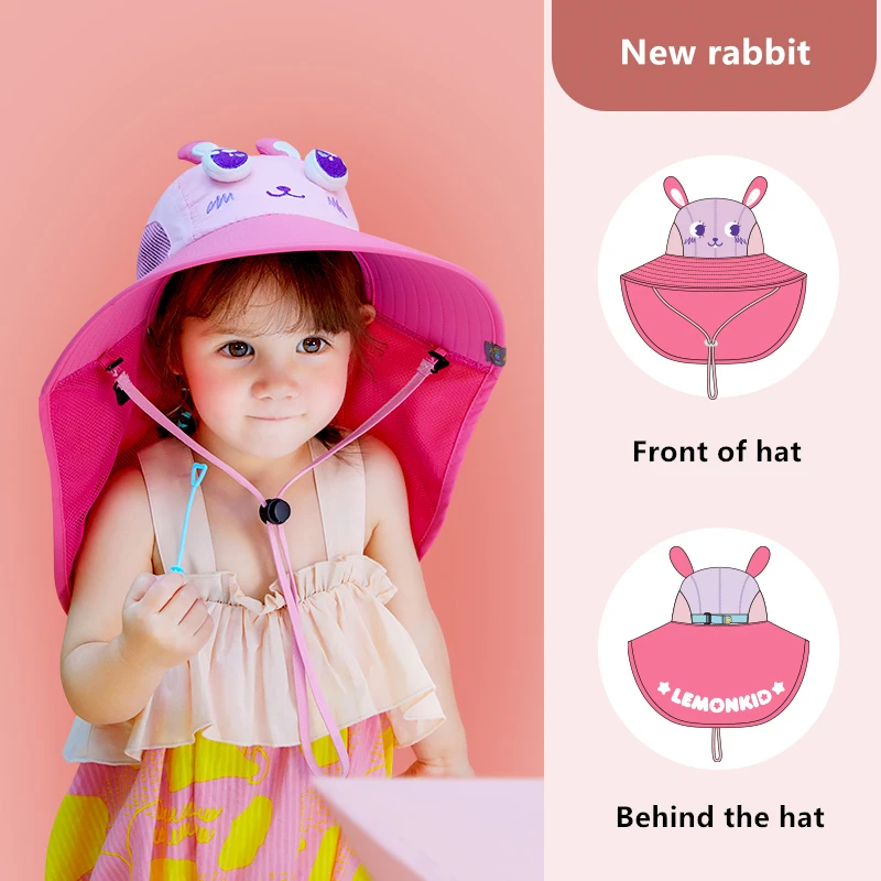Летни модни слънчеви шапки с гъвкави периферия с анимационни единорогом, ежедневни слънчеви шапки с широка периферия за пътуване, сгъваеми плажни шапки за деца