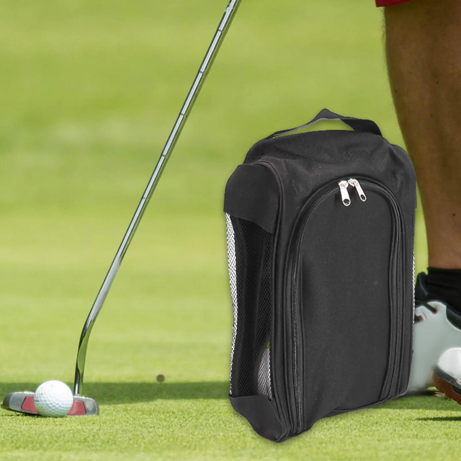 Чанта за обувки за голф с цип Многофункционален Спортен Органайзер за възрастни за пътуване на открито Чанта за носене на маратонки и Чанта за спортни обувки