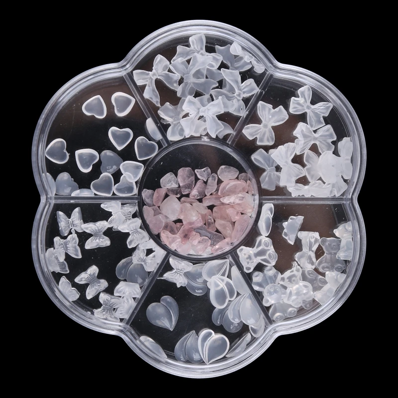 3D Лук художествена украса от смола Мечка Сърцето на кристали за бижута, изработени от планински кристал