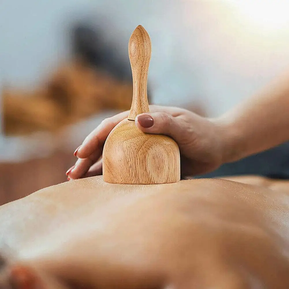 Дървена роликовая чаша с лечебна масажна пръчка за премахване на лимфния дренаж на тялото Ръчни Чаши за масаж Ръчно изработени