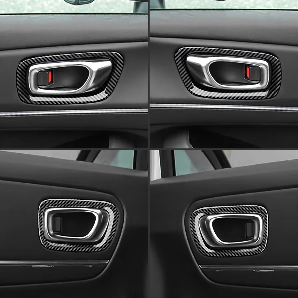 Аксесоари за украса на дръжката на вратата от въглеродни влакна във вътрешността на превозното средство за Honda HRV HR-V Vezel 2021 2022