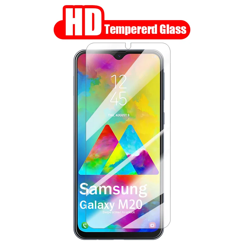 За Samsung Galaxy M20 Защитен слой от закалено стъкло, преден панел, на цял екран екран HD 9H Дрън за Samsung Galaxy М 20