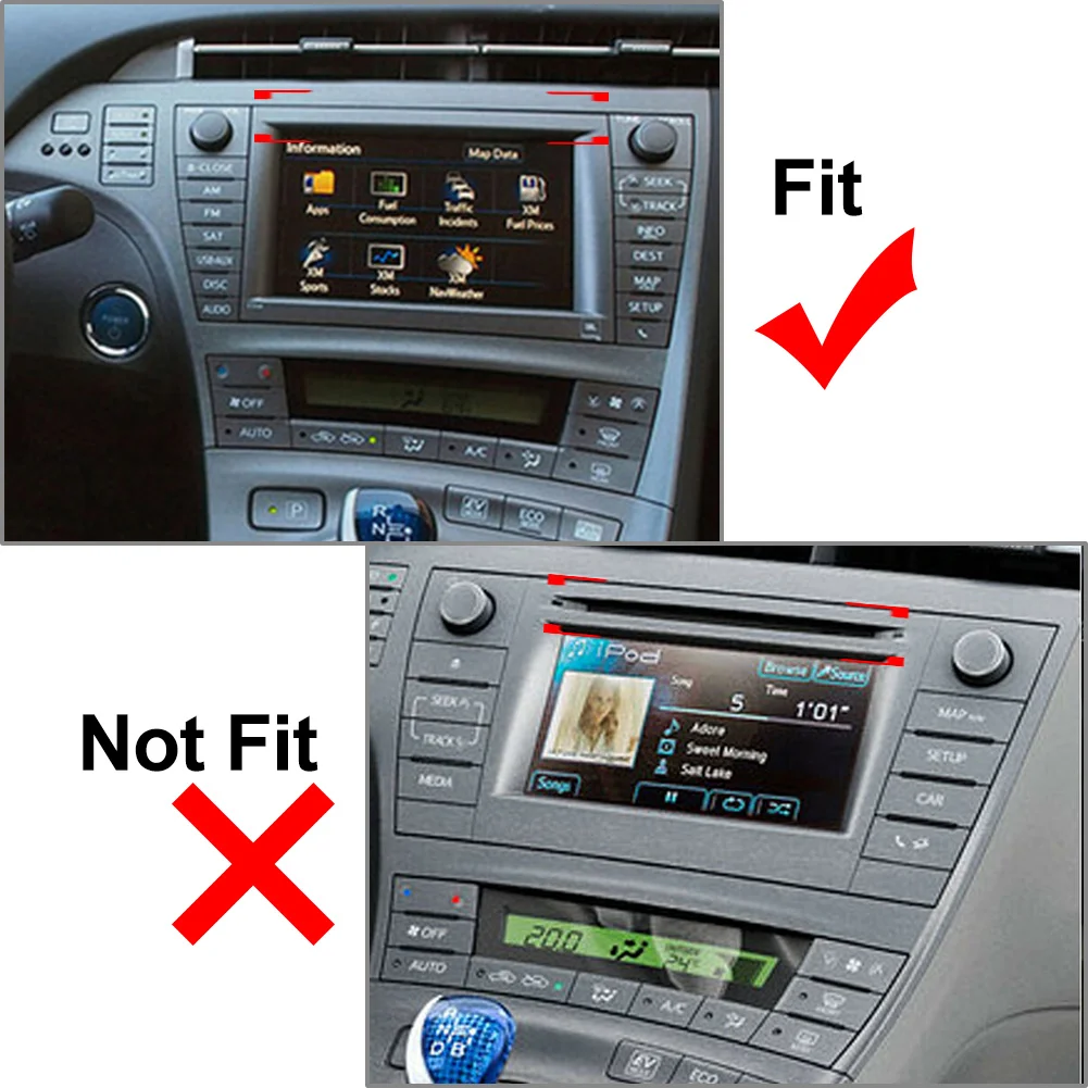 Аксесоари за облицовки на централната конзола на автомобила, Радионавигационный дисплей, само за Toyota Prius 2012-2015 LHD