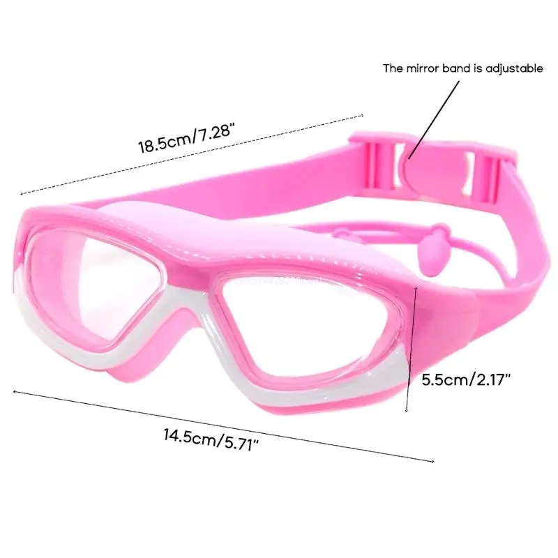 Детски очила за плуване с защита срещу замъгляване и виолетови, очила за басейн с ясен преглед, не се случва